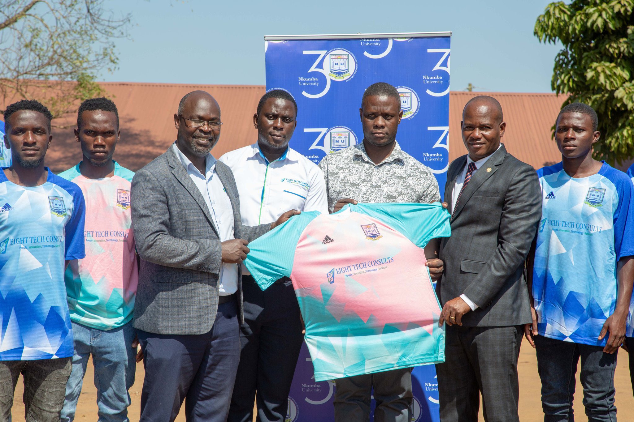 Read more about the article Eight Tech Supports Nkumba University’s Beach Boys with New Jerseys for African University Games