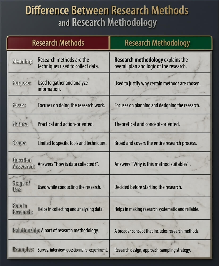 You are currently viewing Research Methods vs. Research Methodology: Understanding the Key Difference